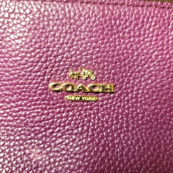 Coach | Purple Pebbled Small Sohia Tote - Picture 5 of 16